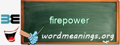 WordMeaning blackboard for firepower